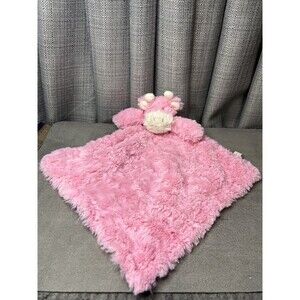 Maison Chic Baby Security Blanket Lovey Pink Cow Stripes Plush Toy